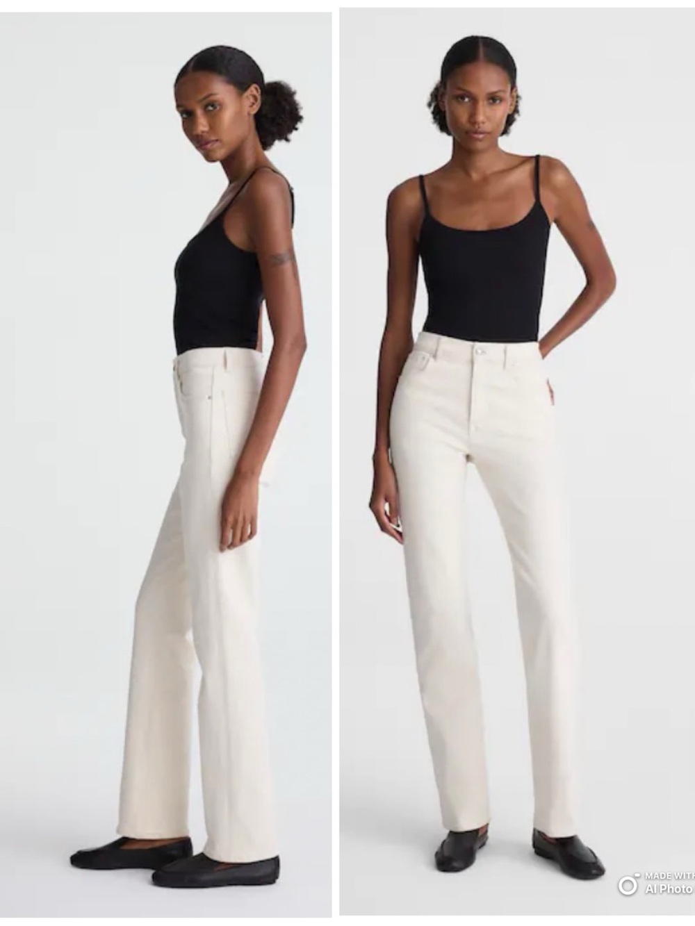 Madewell The Longline Straight Jean in Vintage Canvas Size 27 NWT Cream Summer